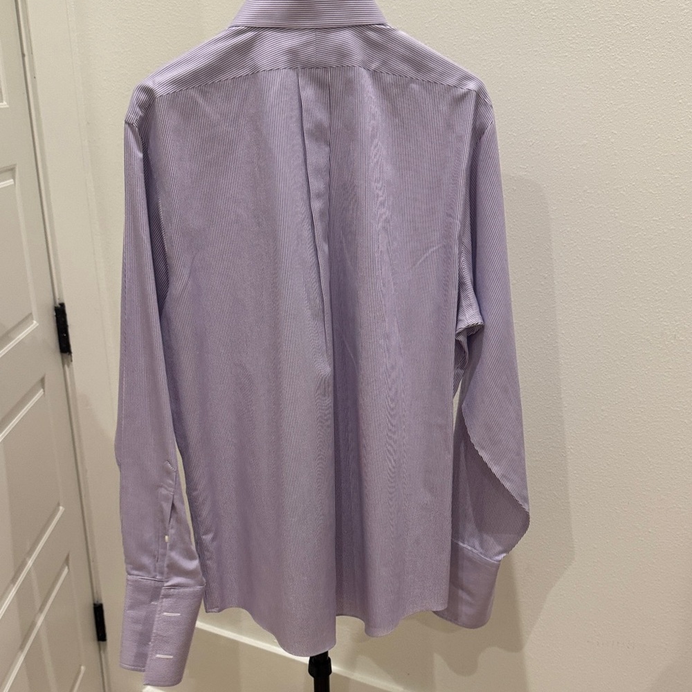 Brooks Brothers Lavender pin stripe Dress Shirt - Picture 3 of 3